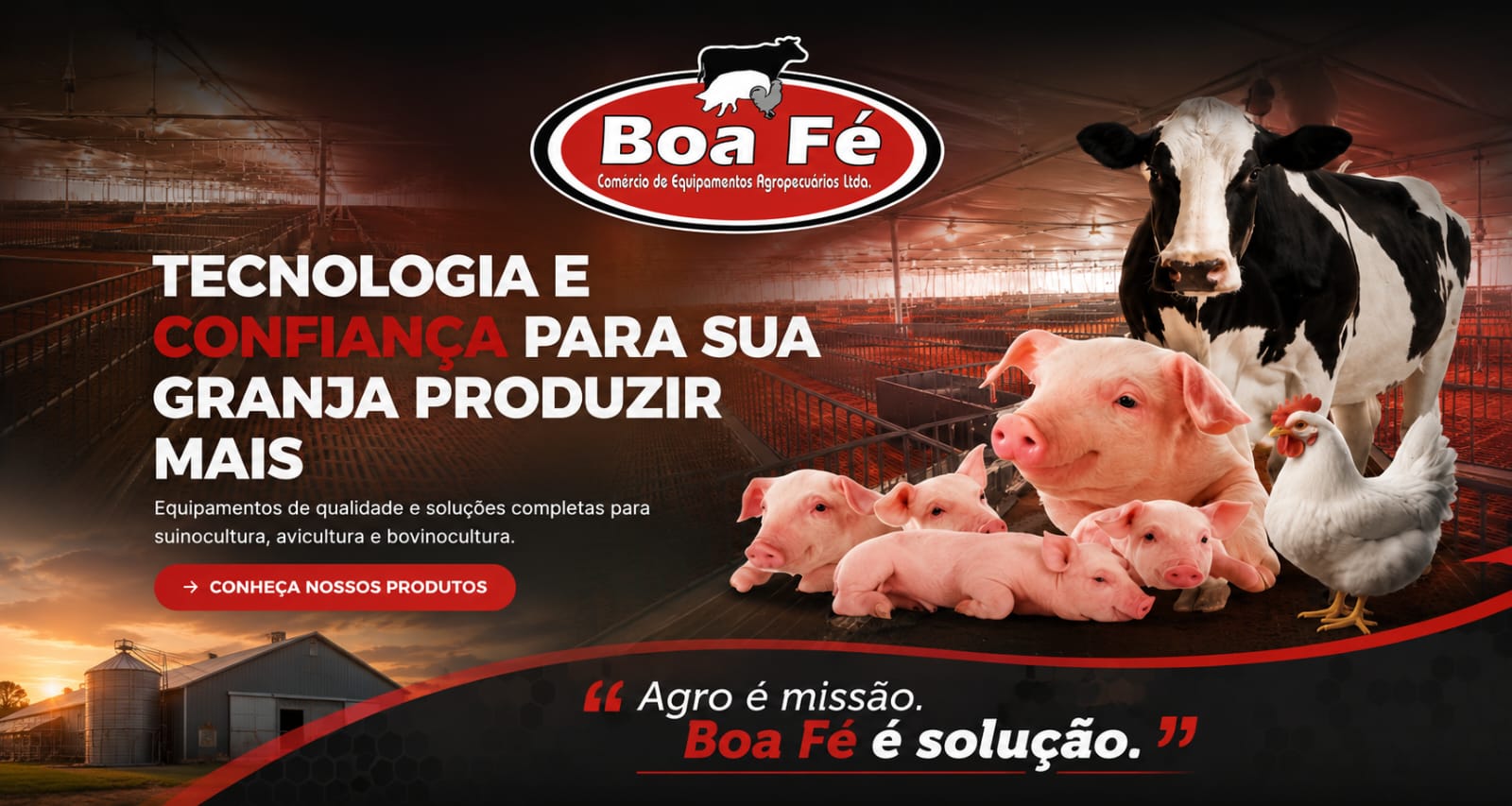 Boa Fé Equipamentos Agropecuários — tecnologia e confiança para sua granja produzir mais