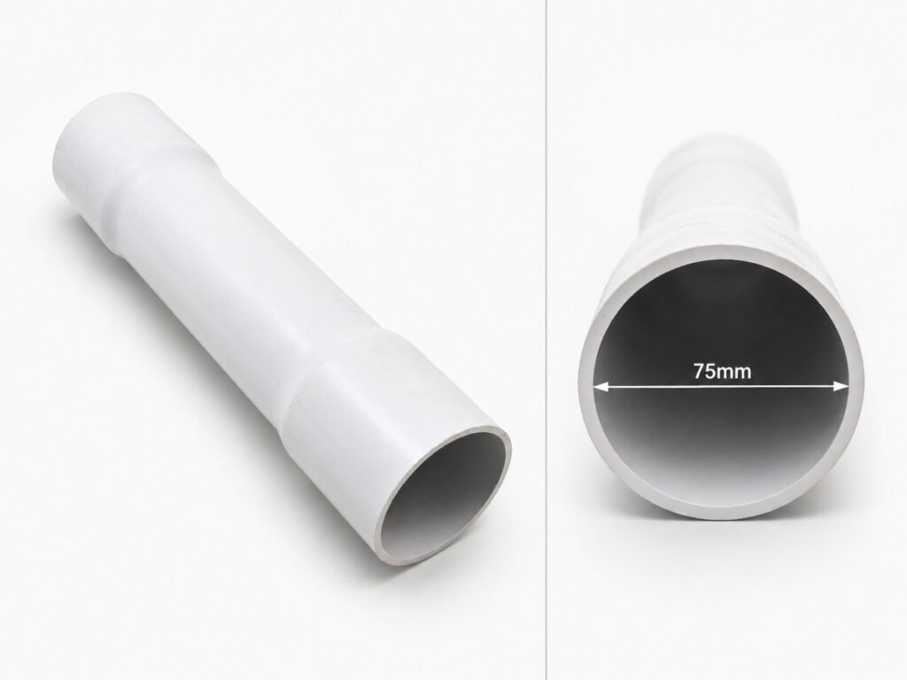 Luva PVC 30cm 75mm